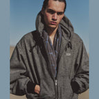 Tweed Hooded Active Jacket #Grey [SD26F-JK02]