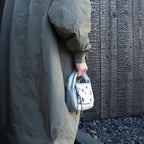 TECH LEATHER EYELET MINI POACH #SILVER [FEL34261B0006]