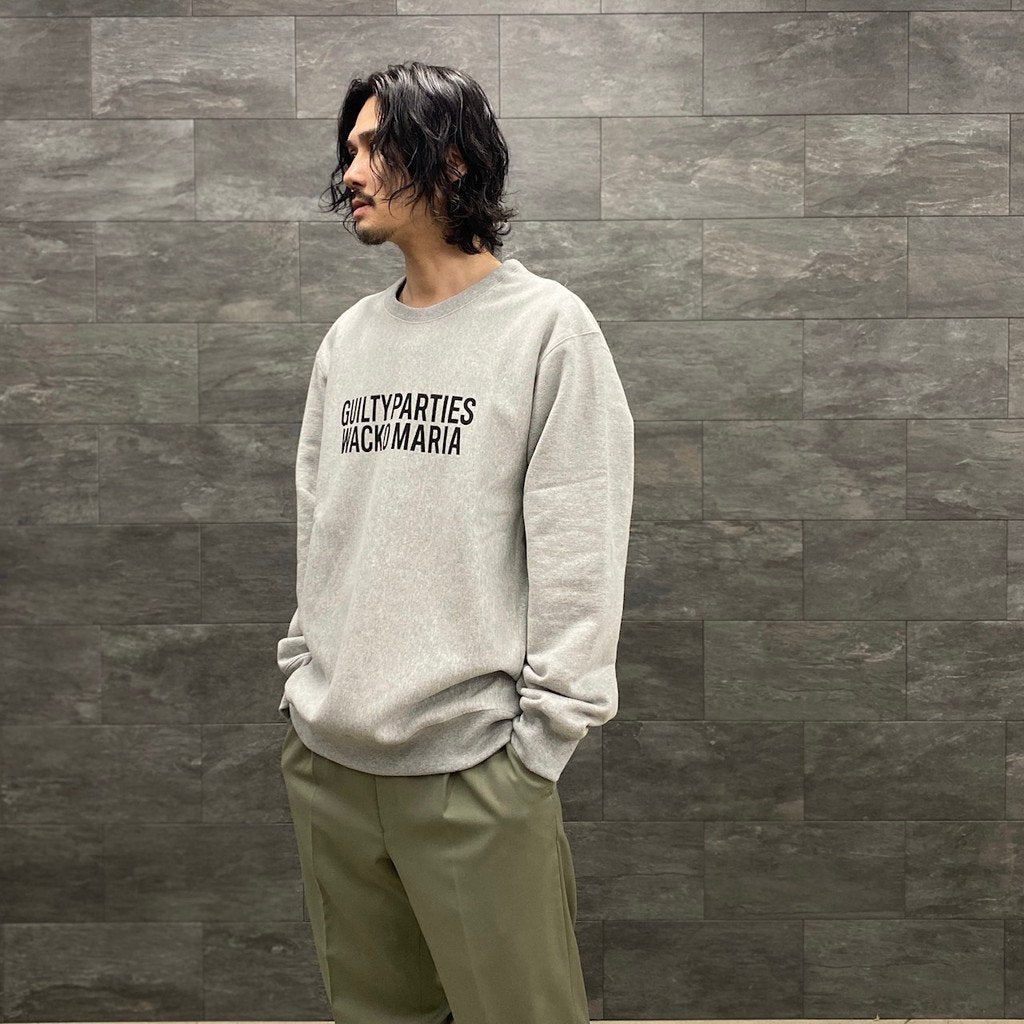 HEAVY WEIGHT CREW NECK SWEAT SHIRT #GRAY [23SSE-WMC-SS02]