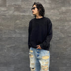 BORO 衛衣#黑色 [23AW-FS-41/]