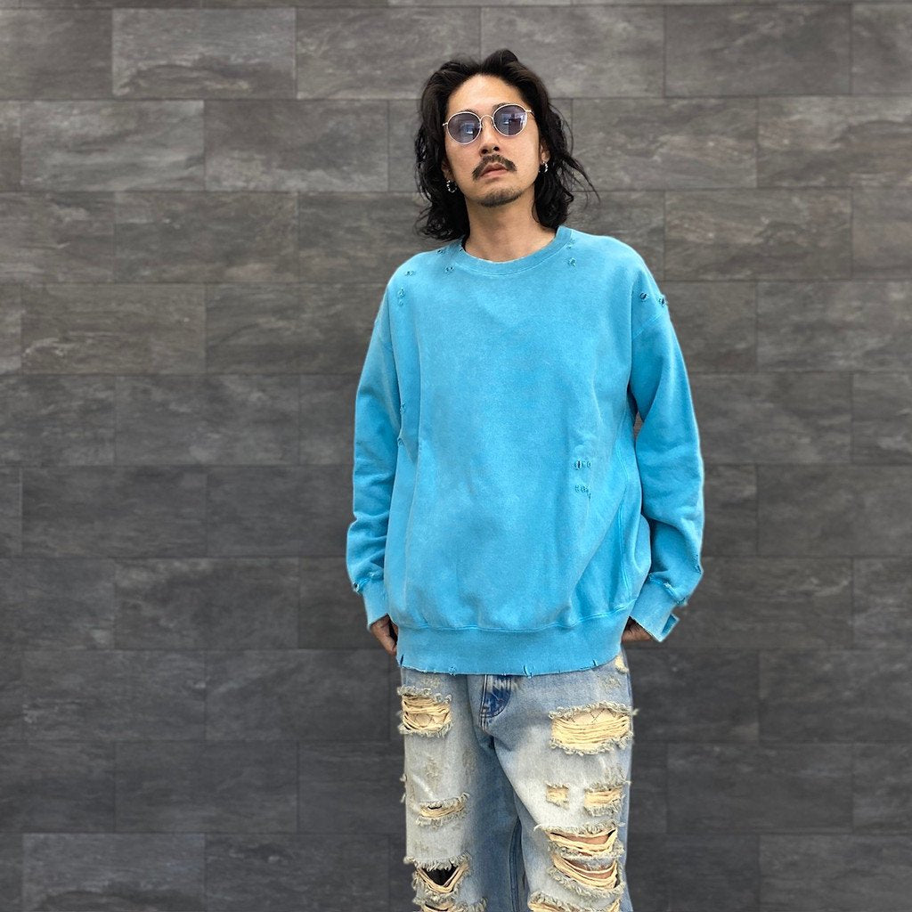 BORO 衛衣#L-藍色 [23AW-FS-41/]