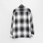 OMBRE CHECK OPEN COLLAR SHIRT L/S #WHITE [23FWE-WMS-OC01]