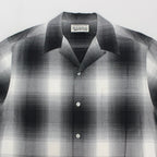 OMBRE CHECK OPEN COLLAR SHIRT L/S #WHITE [23FWE-WMS-OC01]