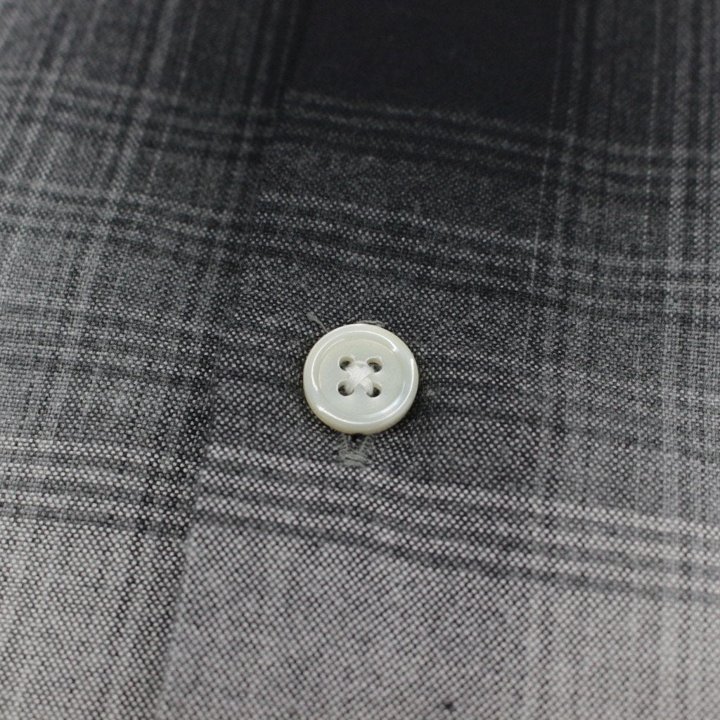 OMBRE CHECK OPEN COLLAR SHIRT L/S #WHITE [23FWE-WMS-OC01]