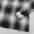 OMBRE CHECK OPEN COLLAR SHIRT L/S #WHITE [23FWE-WMS-OC01]