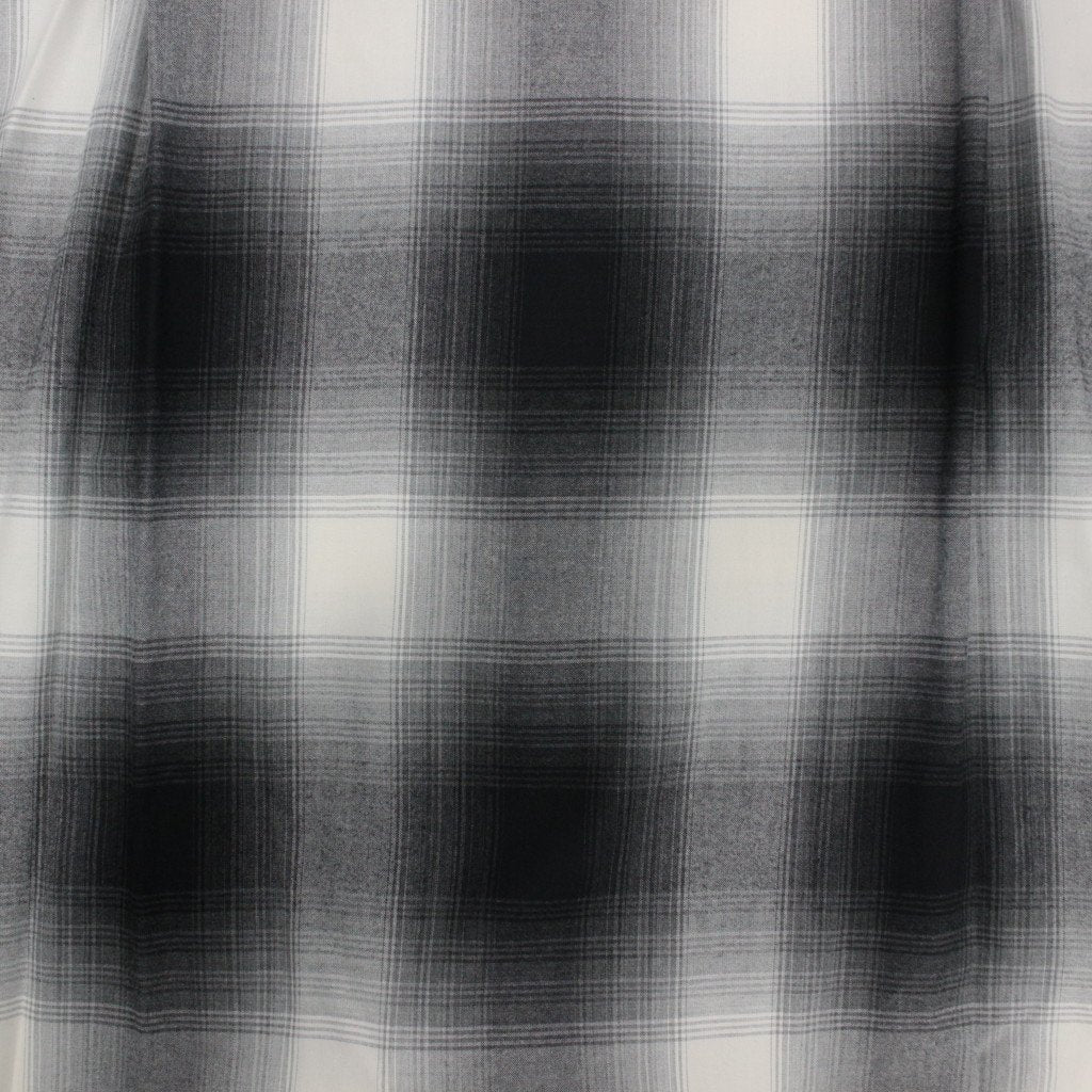 OMBRE CHECK OPEN COLLAR SHIRT L/S #WHITE [23FWE-WMS-OC01]