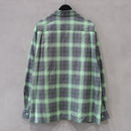 OMBRE CHECK OPEN COLLAR SHIRT L/S (TYPE-2) #GREEN [24FW-WMS-OC02]