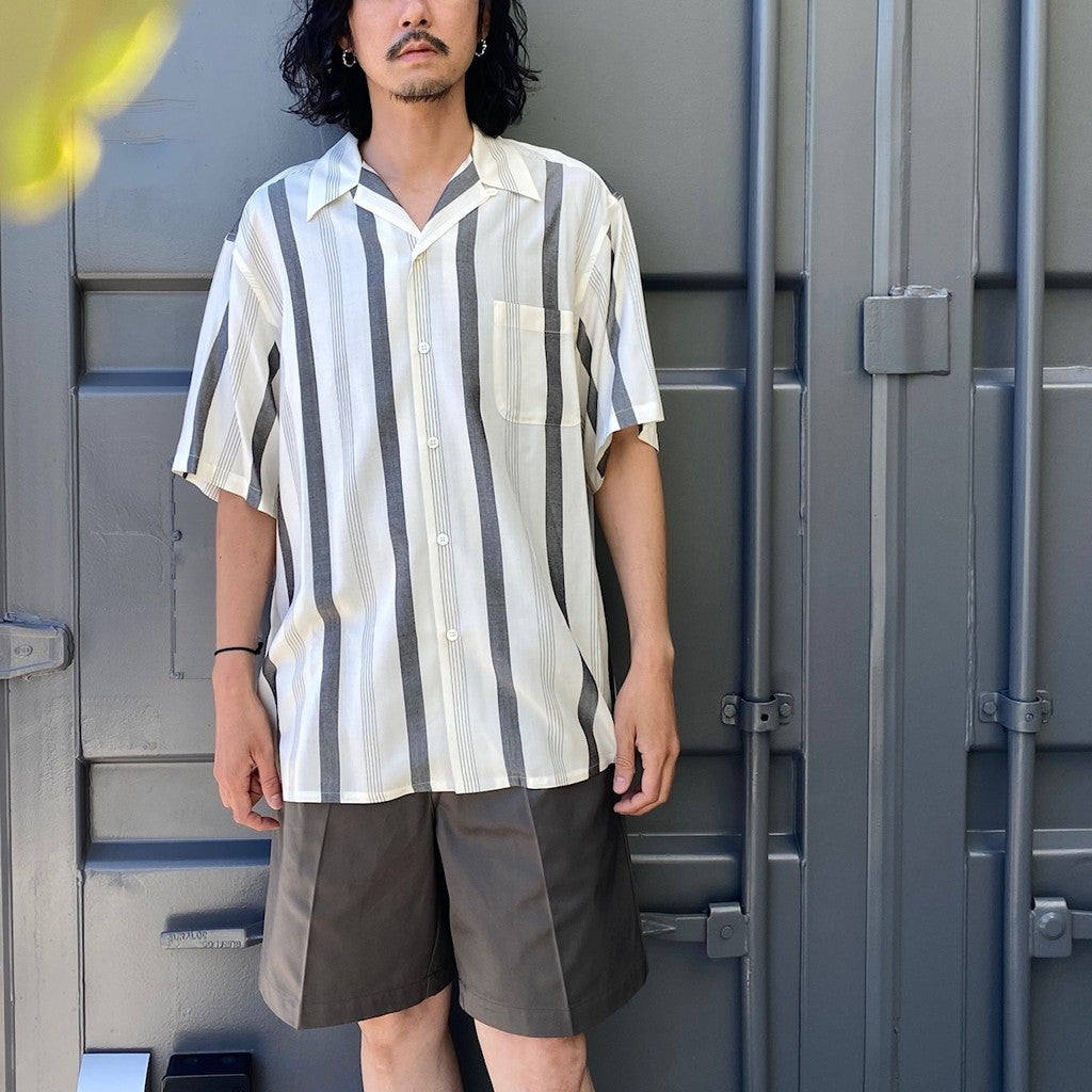 DOUBLE PLEATED CHINO SHORT TROUSERS #GRAY [24SS-WMP-PT12]