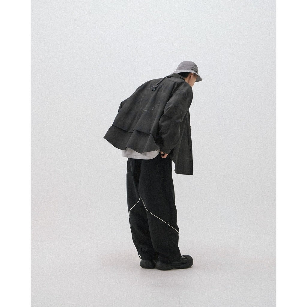 「GSR-01」 2-Layer Oversized Shirt (Light) #MIDNIGHT [GOOPI-24AW-SEP-01]