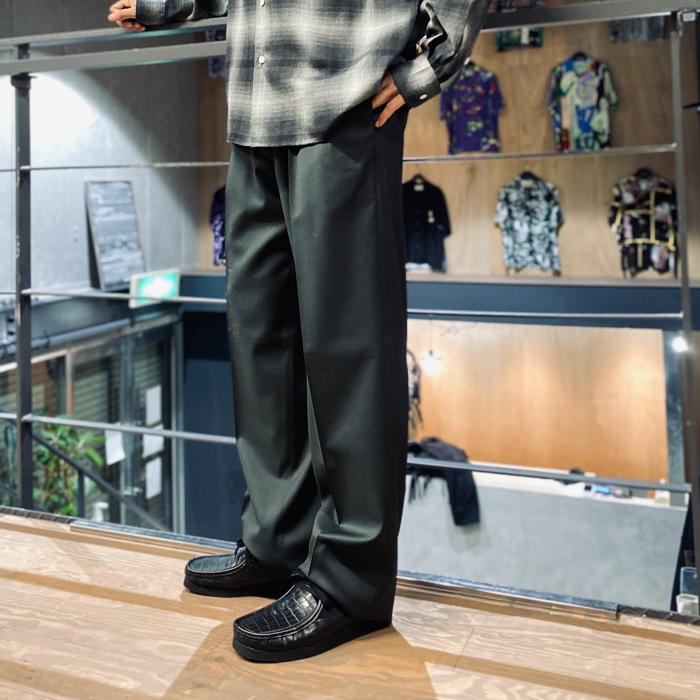 DOUBLE PLEATED TROUSERS #D-KHAKI [23FW-WMP-TR12]