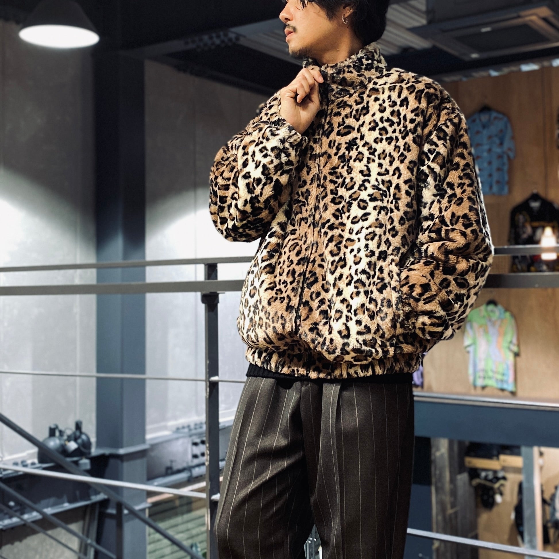 FUR LEOPARD TRACK JACKET #BEIGE [23FW-WMO-TJ04]