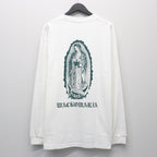 WASHED HEAVY WEIGHT CREW NECK LONG SLEEVE T-SHIRT ( TYPE-2 ) #WHITE/GREEN [26SSE-WMT-LT05]