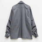 TECH SPORTS OPEN COLLAR SHIRT L/S #CHARCOAL [BE-82025]