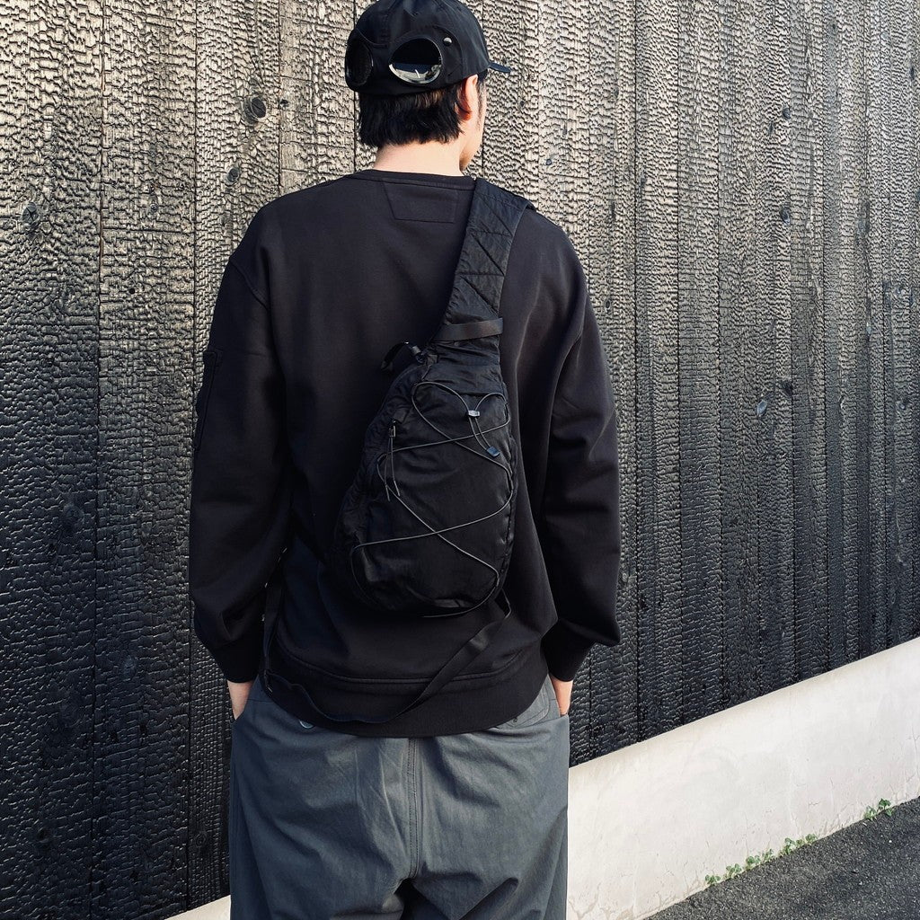 NYLON B CROSSBODY BACKPACK #BLACK 999 [RCCMAC735A]
