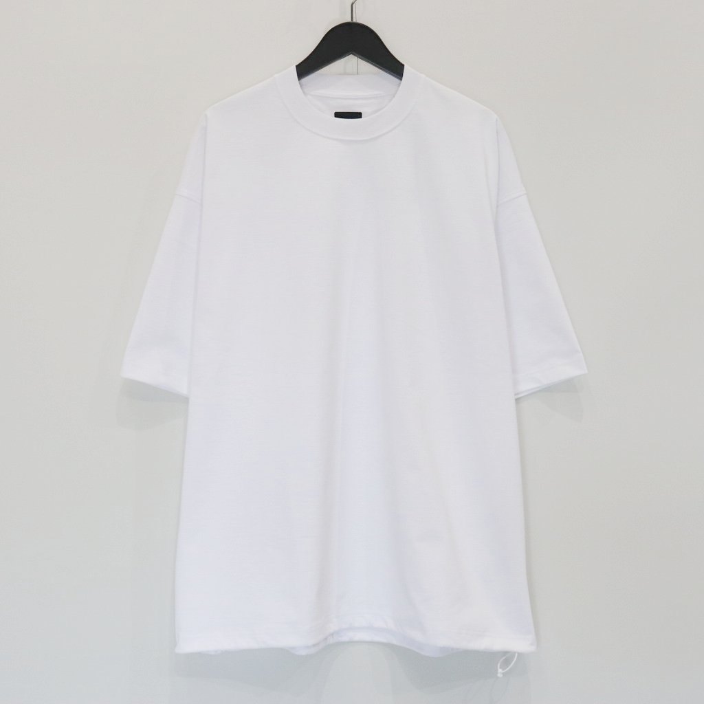 TECH DRAWSTRING S/S TEE #WHITE [BE-41025]