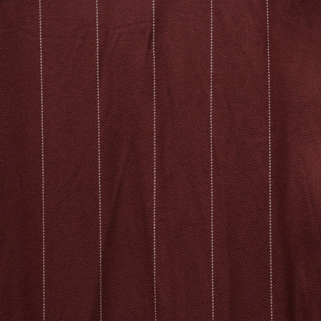 STRIPED OPEN COLLAR SHIRT L/S ( TYPE-2 ) #BURGUNDY [24FW-WMS-OC06]