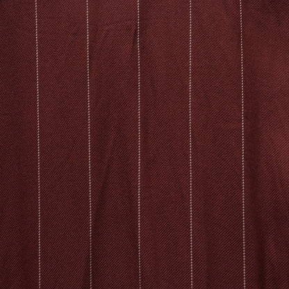 STRIPED OPEN COLLAR SHIRT L/S (TYPE-2) #BURGUNDY [24FW-WMS-OC06]