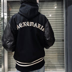 LEATHER VARSITY JACKET -B- -TYPE 2- #BLACK [24SS-WMO-BL10]
