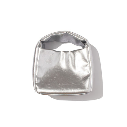 TECH LEATHER MINI POUCH #SILVER [FLE34251B0001]