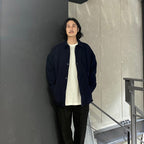 邵氏格紋抓絨外套 #海軍藍 [24FW-JK08]