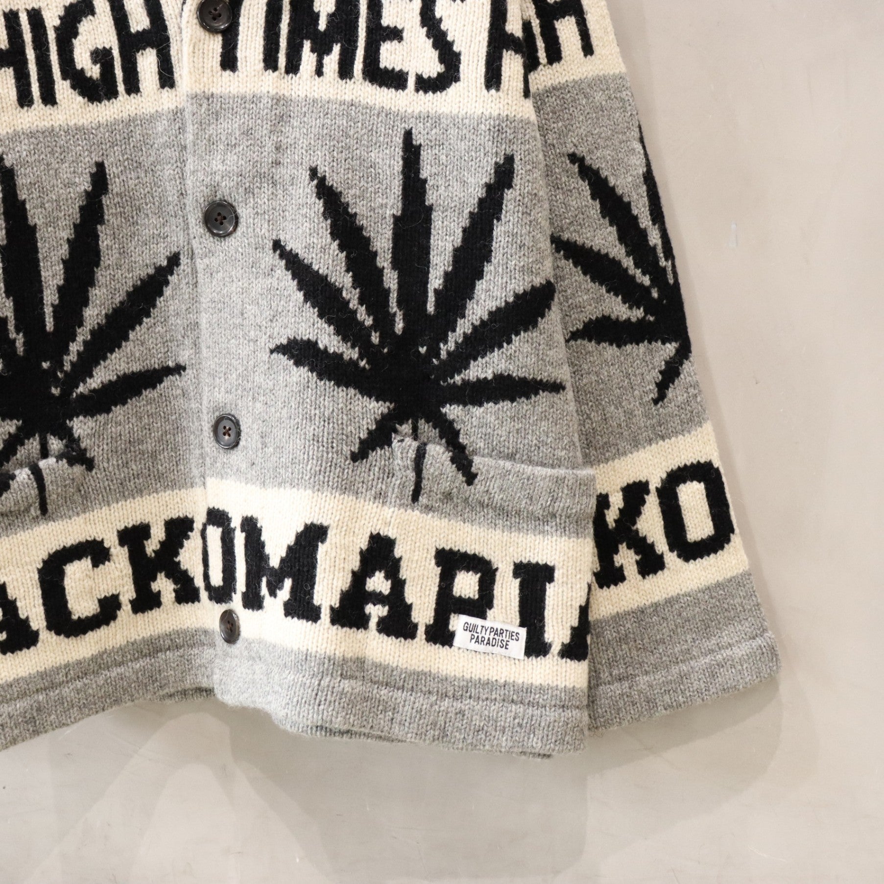 HIGHTIMES | COWICHAN SWEATER #GRAY [HIGHTIMES-WM-KN04]