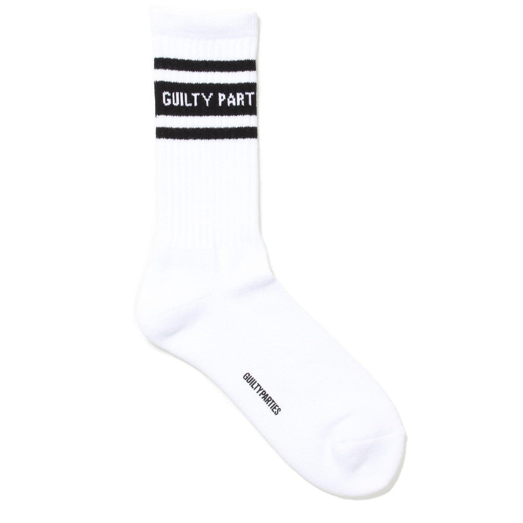 SKATER SOCKS (TYPE-2) #WHITE-BLACK [24FW-WMA-SO02]