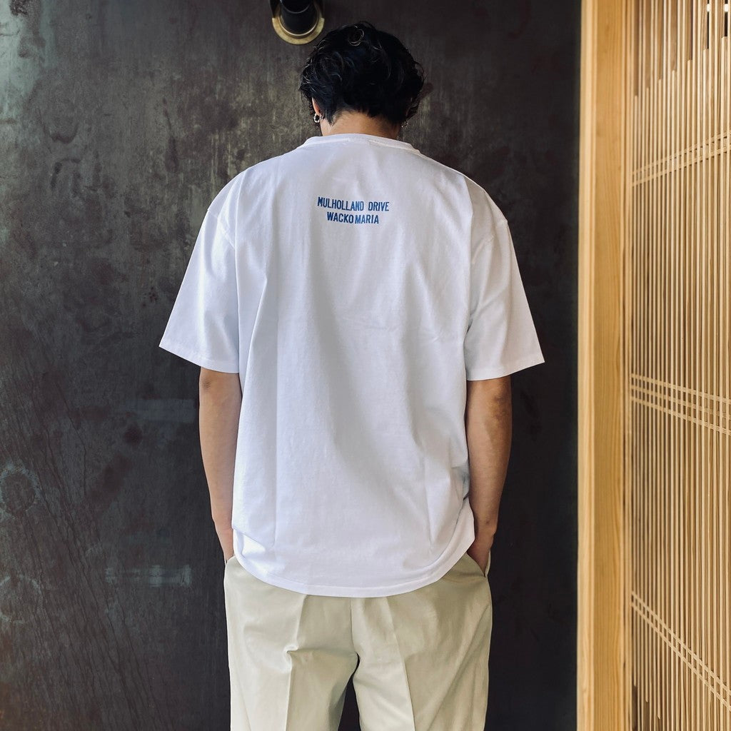 MULHOLLAND DRIVE | WASHED HEAVY WEIGHT CREW NECK T-SHIRT ( TYPE-2 ) #WHITE [MD-WM-WT02]