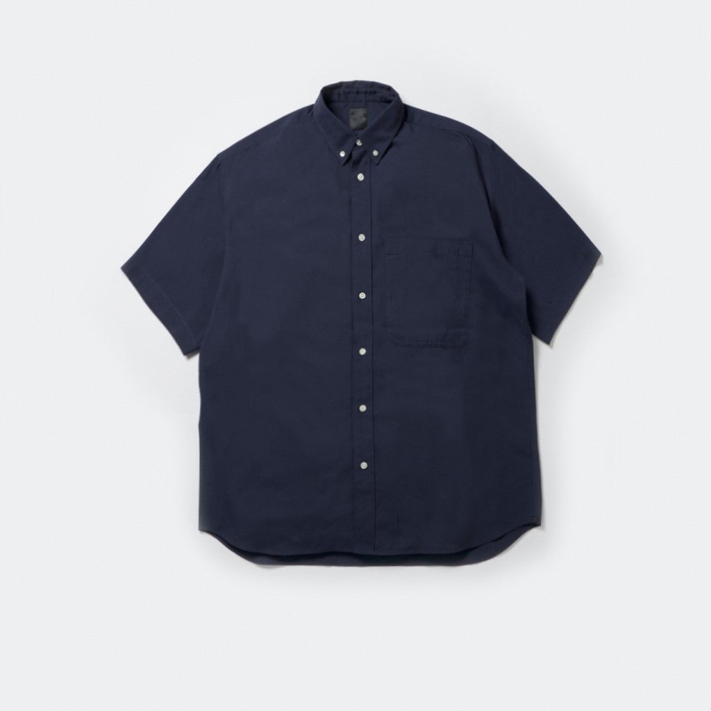 TECH BUTTON DOWN SHIRT S/S OX #NAVY [BE-84024]