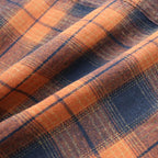 PLAID FLANNEL L/S SHIRT #Navy x Orange [FW26-S02]