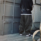 HERRINGBONE BALLOON PANTS #Charcoal [SS25-B06]