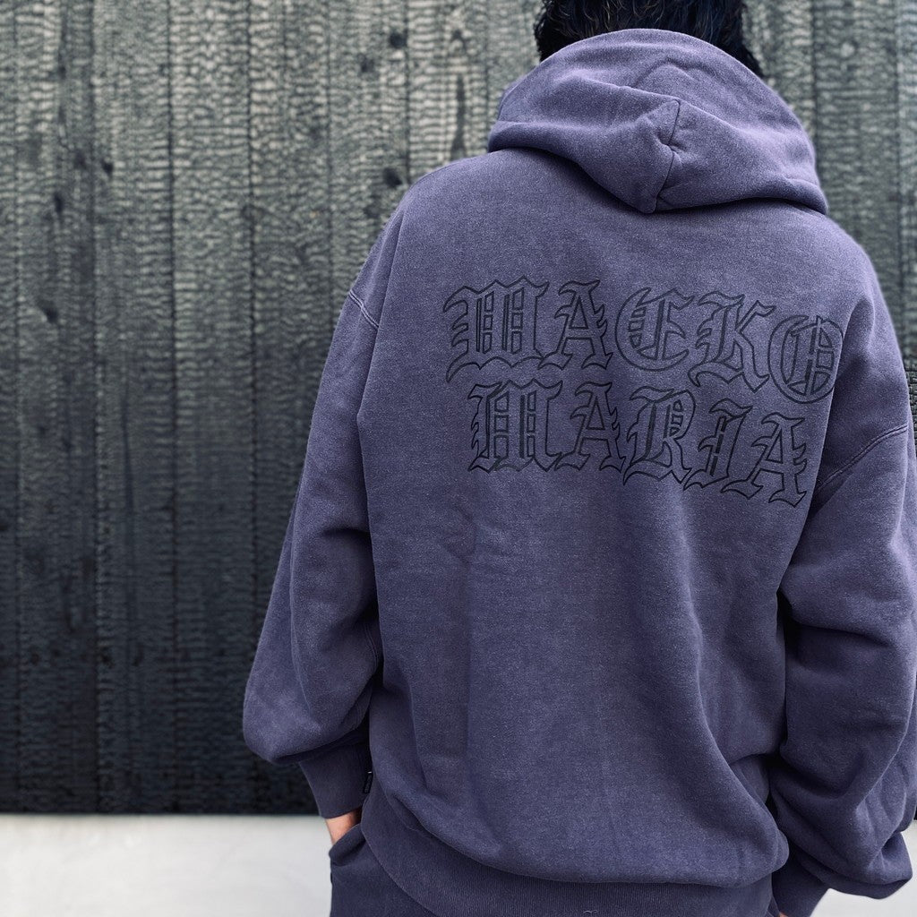 WASHED MIDDLE WEIGHT PULLOVER HOODED SWEAT SHIRT #PURPLE [26SS-WMC-SS05]