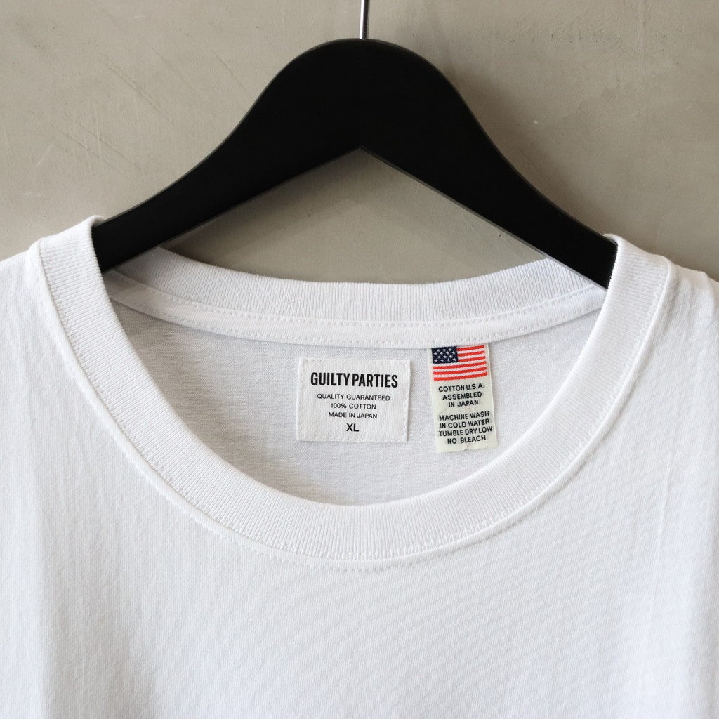 USA BODY CREW NECK POCKET T-SHIRT -TYPE 1- #WHITE [24SS-WMT-OP01]