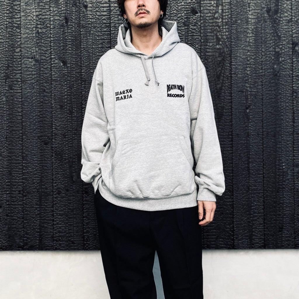 DEATH ROW RECORDS | HEAVY WEIGHT PULLOVER HOODED SWEAT SHIRT #GRAY [DEATHROW-WM-SS05]