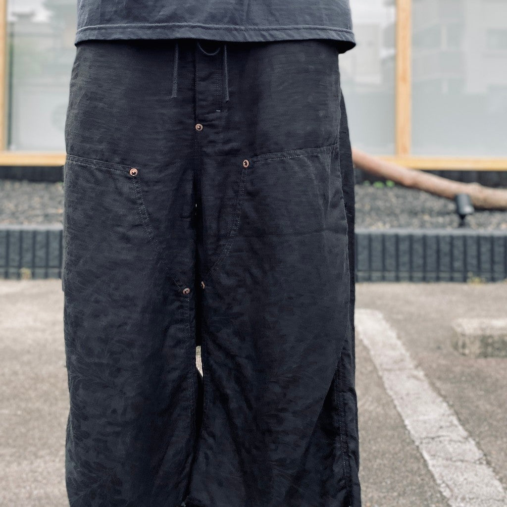 Easy Work Short With Garment Dyed (ITALIAN AIRFORCE TABLE CLOTH) #BLACK [M-P3-PT11]