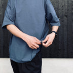 TECH DRAWSTRING S/S TEE #SMOKE BLUE [BE-35026]