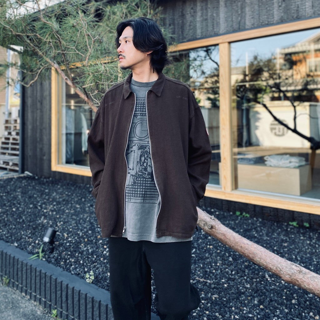WELT POCKETS ZIP SHIRT JACKET #CHARCOAL [CES29JK15]