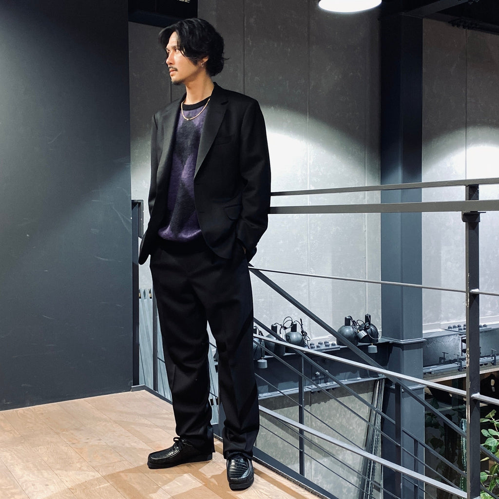 SINGLE BREASTED JACKET -TYPE 1- #BLACK [23FW-WMO-SU01]