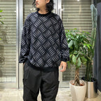 CHECKER PLATE MOHAIR SWEATER #BLACK [FW24-KN01]