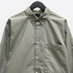 TECH BUTTON DOWN SHIRT L/S #WOLF GRAY [BE-80025]