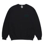 CREW NECK SWEAT SHIRT ( TYPE-2 ) #BLACK/GREEN [26SSE-WMC-SS07]