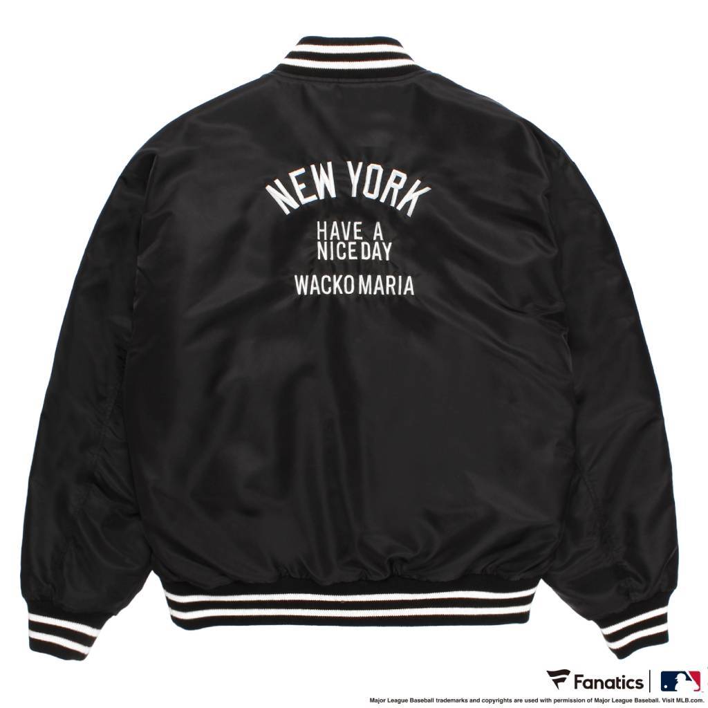 MLB | NY | REVERSIBLE VARSITY JACKET ( TYPE-1 ) #BLACK-BEIGE [MLB-WM-BL01]