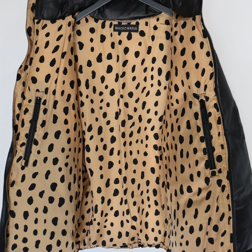 皮革羽絨外套（TYPE-2）#黑色 [24FW-WMO-OD02]