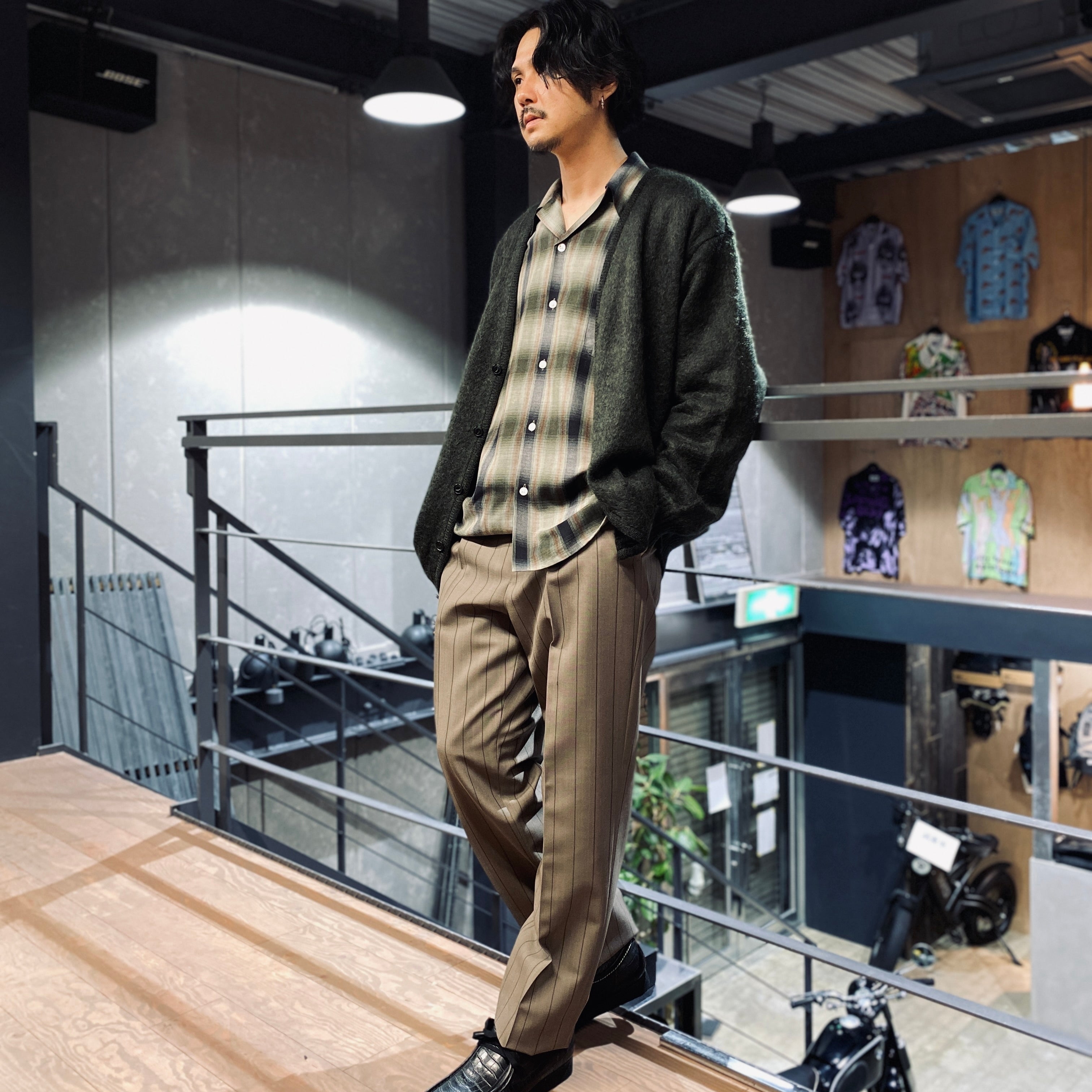 MOHAIR CARDIGAN -TYPE 1- #GREEN [23FW-WMK-KN07]