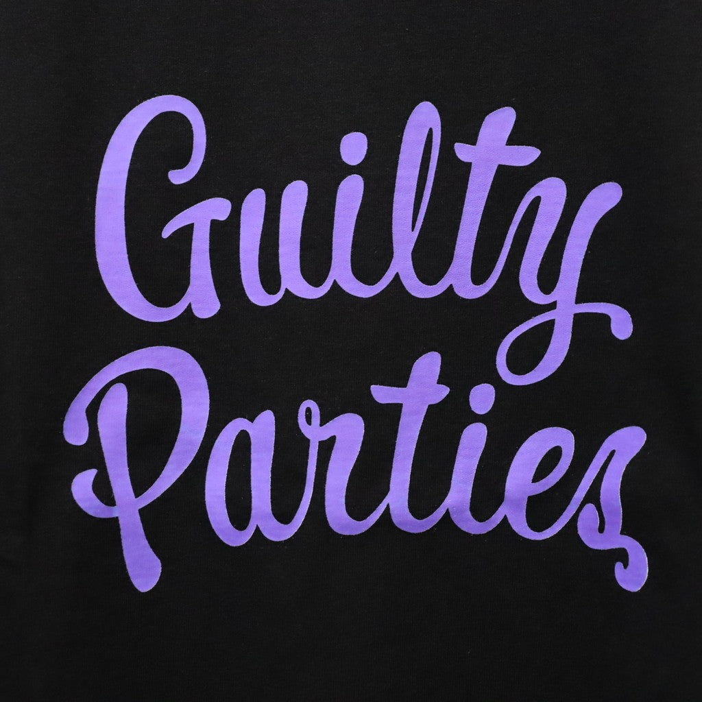 WASHED HEAVY WEIGHT CREW NECK T-SHIRT ( TYPE-15 ) #BLACK / PURPLE [26FW-WMT-WT18]
