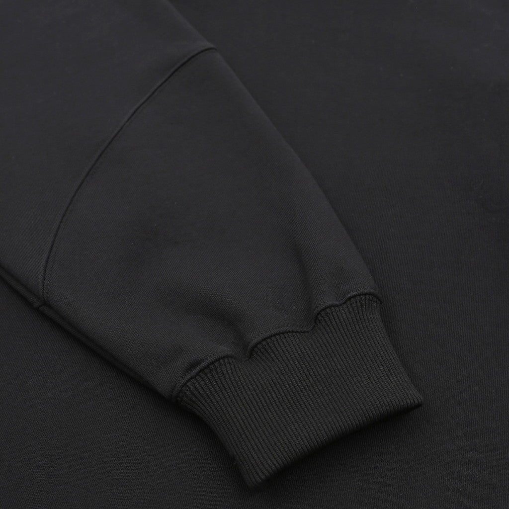 BIO WASHED EASY HALF ZIP SWEAT SHIRTS #BLACK [HOD25AWSWEHZSS]