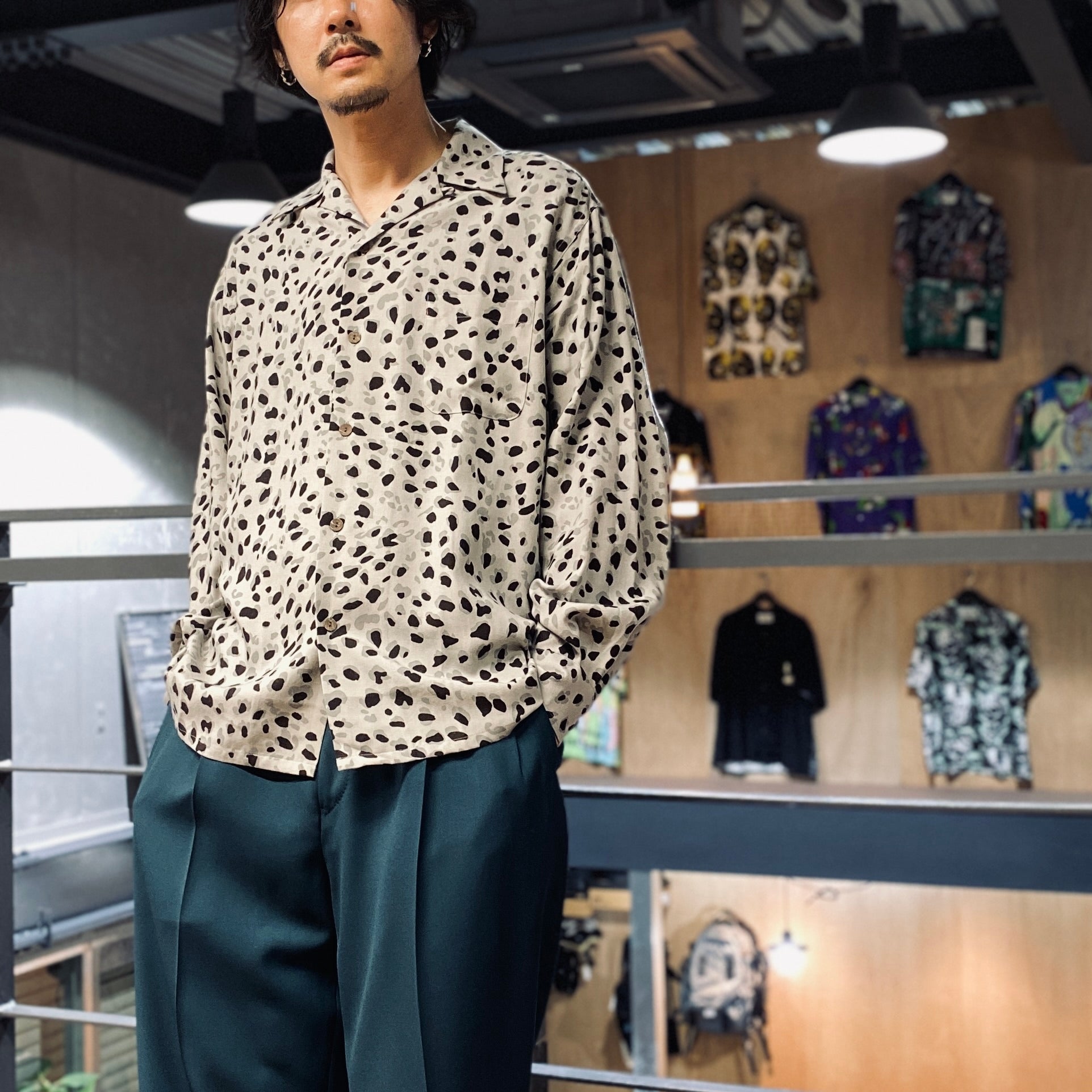 DOUBLE PLEATED TROUSERS #D-TURQUOISE [23FW-WMP-TR18]