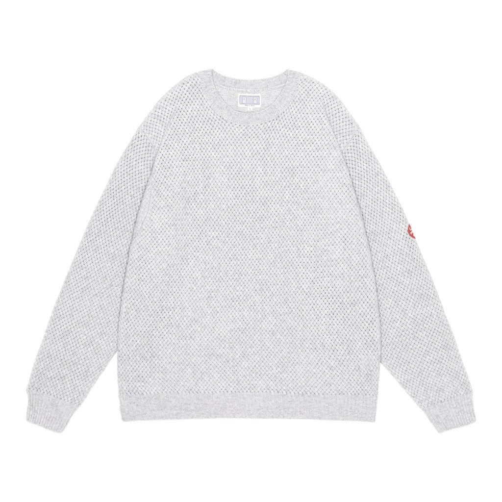 DIAGONAL CROSS KNIT #GREY [CES30KN02]
