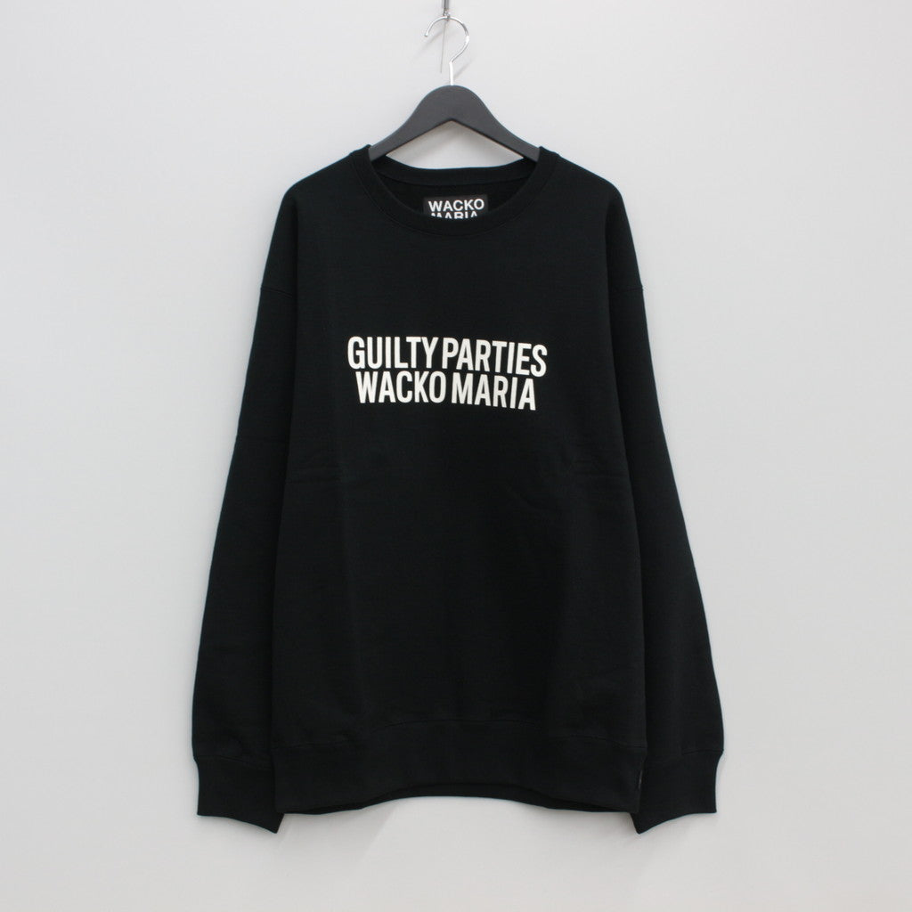 HEAVY WEIGHT CREW NECK SWEAT SHIRT #BLACK [23FWE-WMC-SS04]