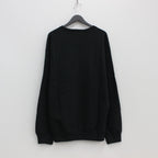 HEAVY WEIGHT CREW NECK SWEAT SHIRT #BLACK [23FWE-WMC-SS04]