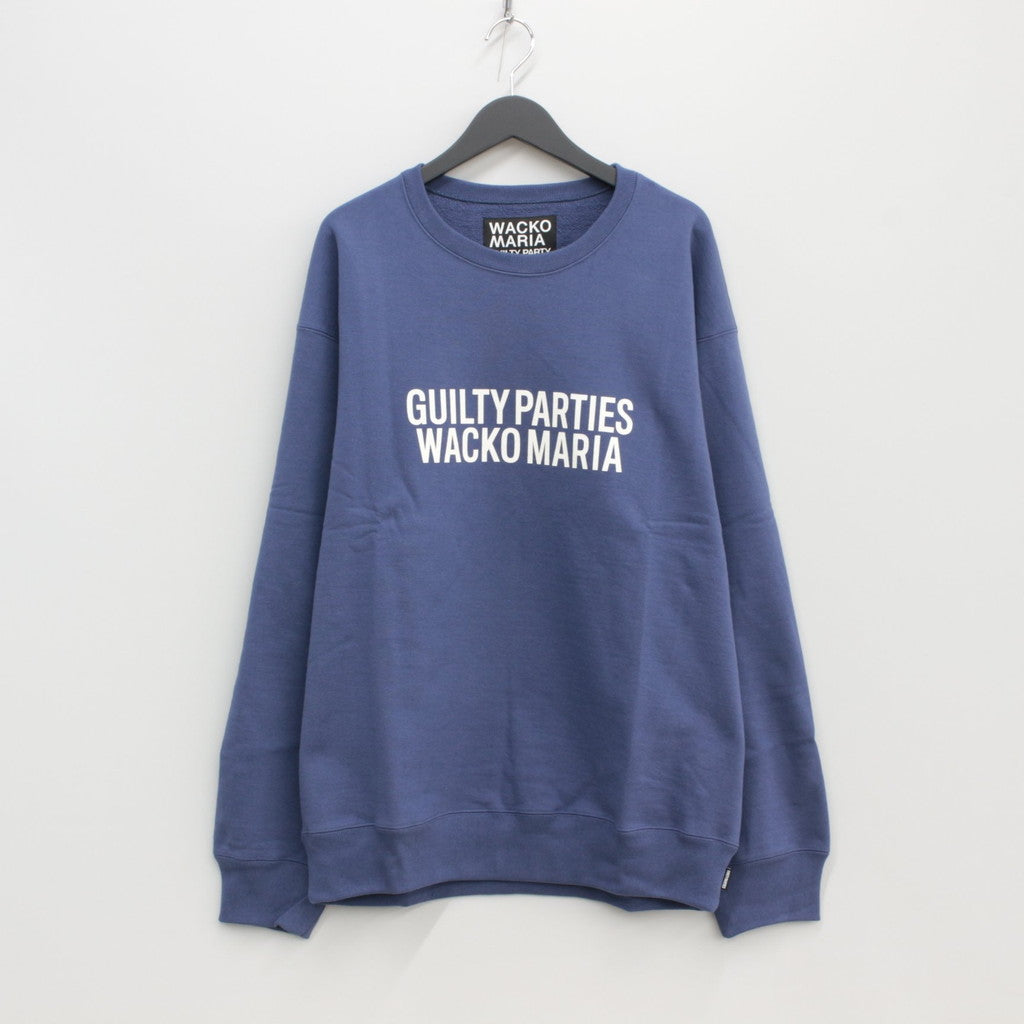 HEAVY WEIGHT CREW NECK SWEAT SHIRT #NAVY [23FWE-WMC-SS04]